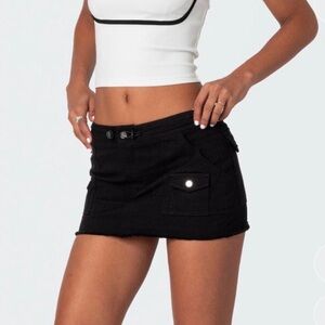 Edikted Black Micro Mini Skirt